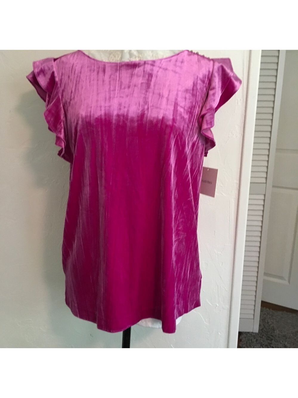 Ellen Tracy Fuchsia Blouse Medium